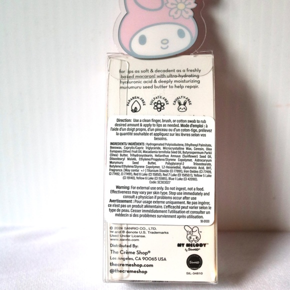 Hello Kitty My Melody Lip Balm Sanrio 4 Piece Face Mask Set Christmas - Picture 5 of 6